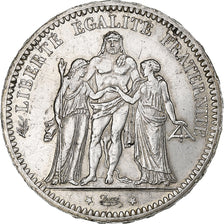 Munten, Frankrijk, Hercule, 5 Francs, 1873, Paris, ZF+, Zilver, KM:820.1