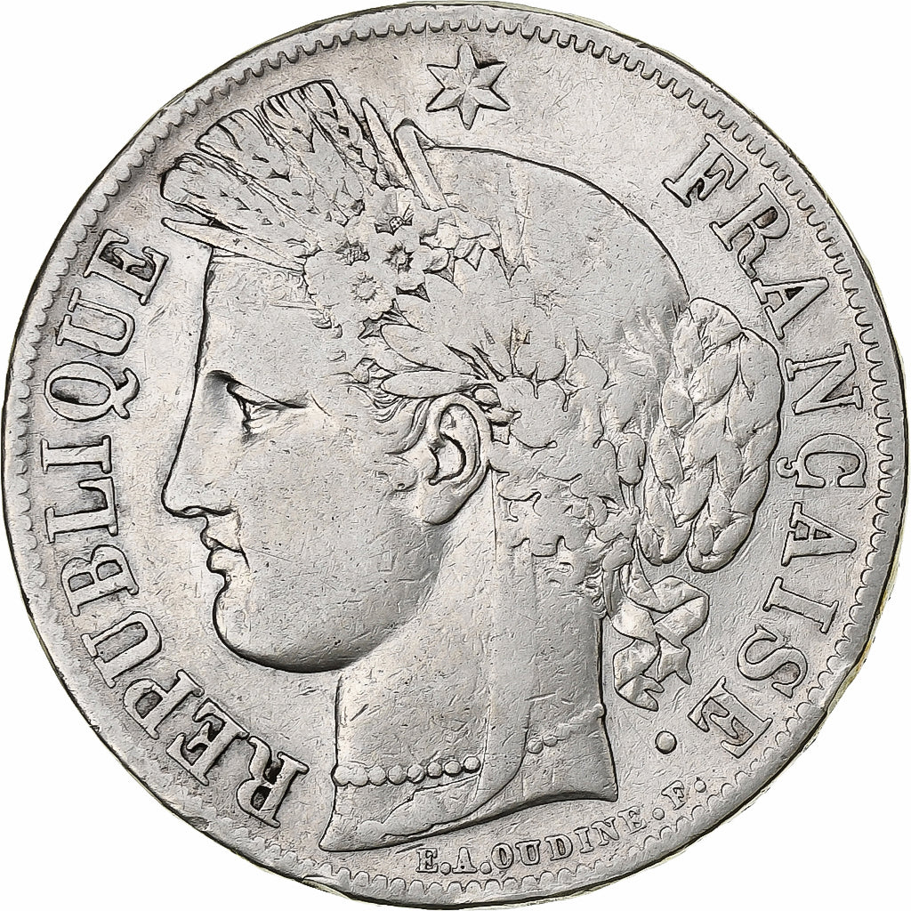 Francia, 5 Francs, Cérès, 1849, Paris, Argento, MB+, Gadoury:719, KM:761.1