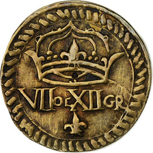 Francja, Poids Monétaire, 1/4 d'Ecu, Henri III à Louis XIV, Mosiądz