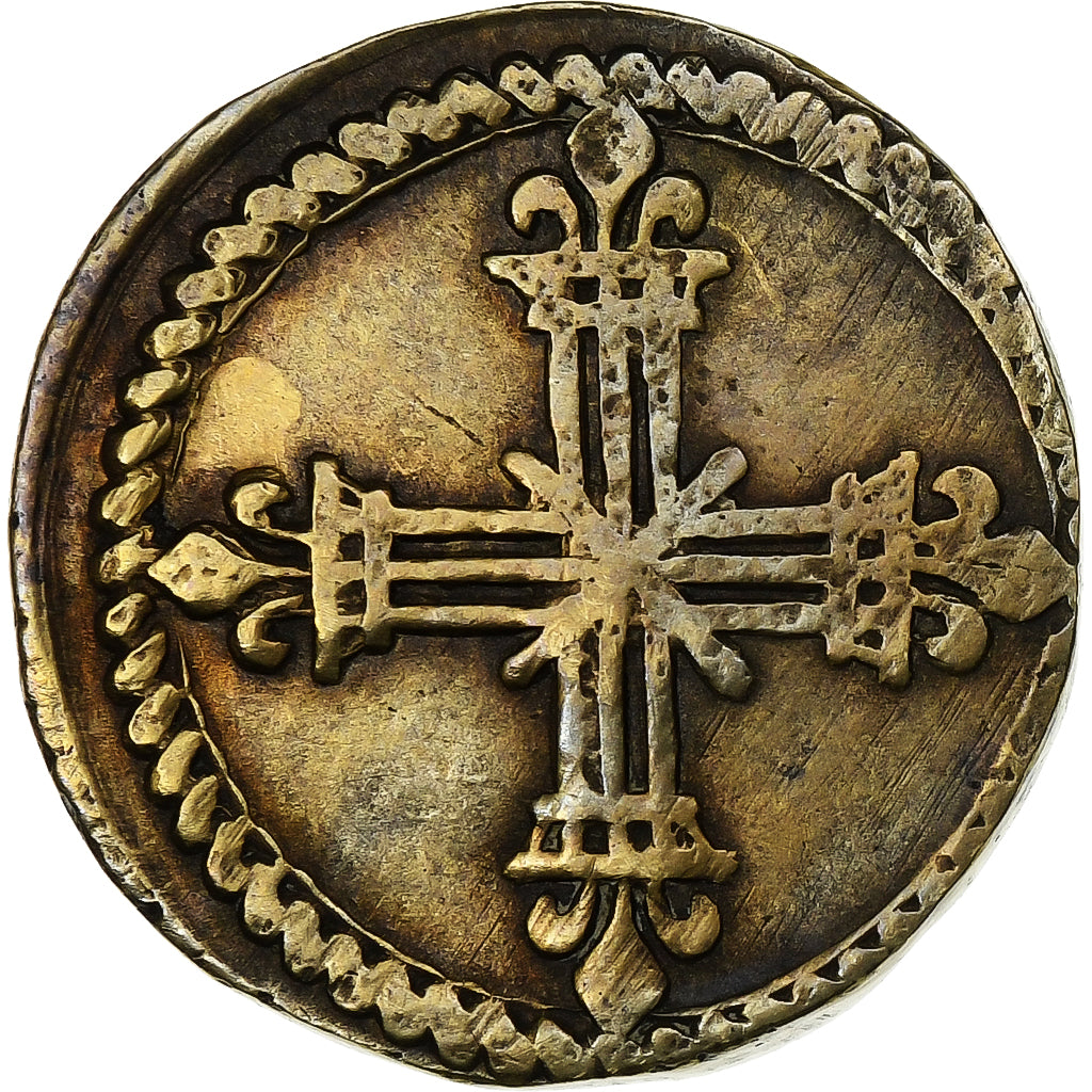 Francja, Poids Monétaire, 1/4 d'Ecu, Henri III à Louis XIV, Mosiądz