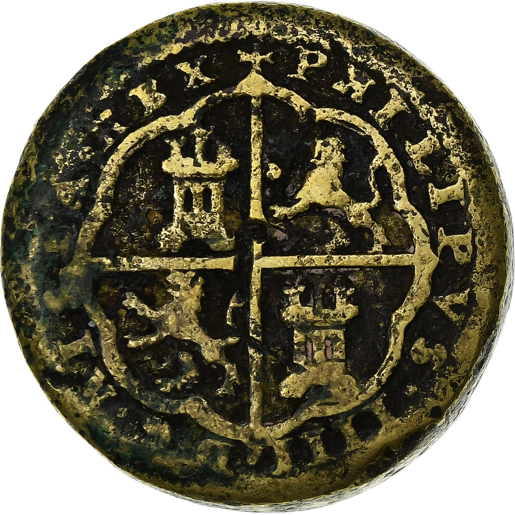 Spain, Poids Monétaire, 4 Réaux, Philippe IV, Brass, VF(30-35)