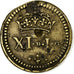France, Poids Monétaire, Franc de Forme Circulaire, Henri III, Brass, EF(40-45)