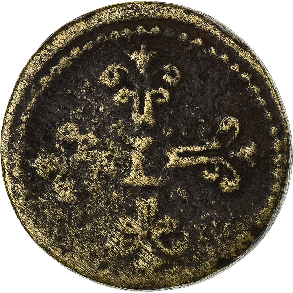 France, Poids Monétaire, 1/2 Franc, Louis XIII, Brass, VF(20-25)