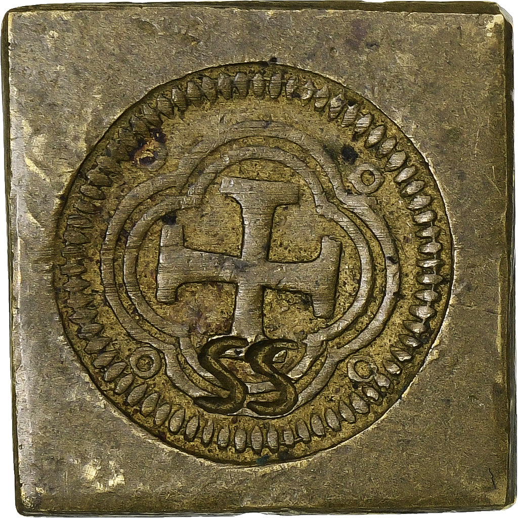 Spain, Poids Monétaire, Quadruple Pistole, Charles Quint, Brass, VF(30-35)