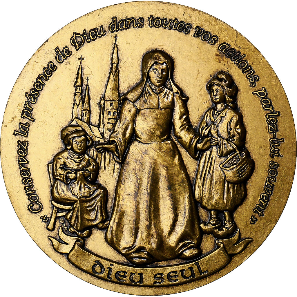 France, Medal, Bienheureuse Marie Poussepin, Bronze Florentin, MDP, MS(63)