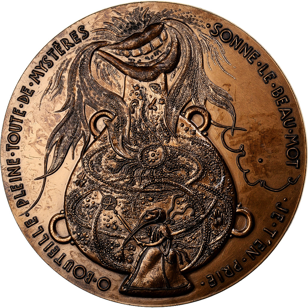 France, Medal, François Rabelais, Bronze, Joly, MS(63)