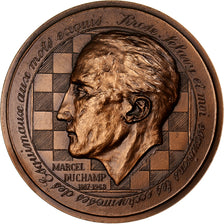 France, Medal, Marcel Duchamps, 1977, Copper, Marcel Jean, MS(64)