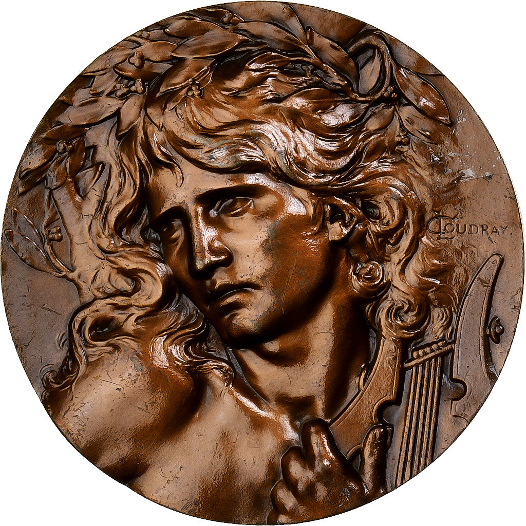 France, Medal, Musique, Orphée, Bronze, Coudray, MS(63)