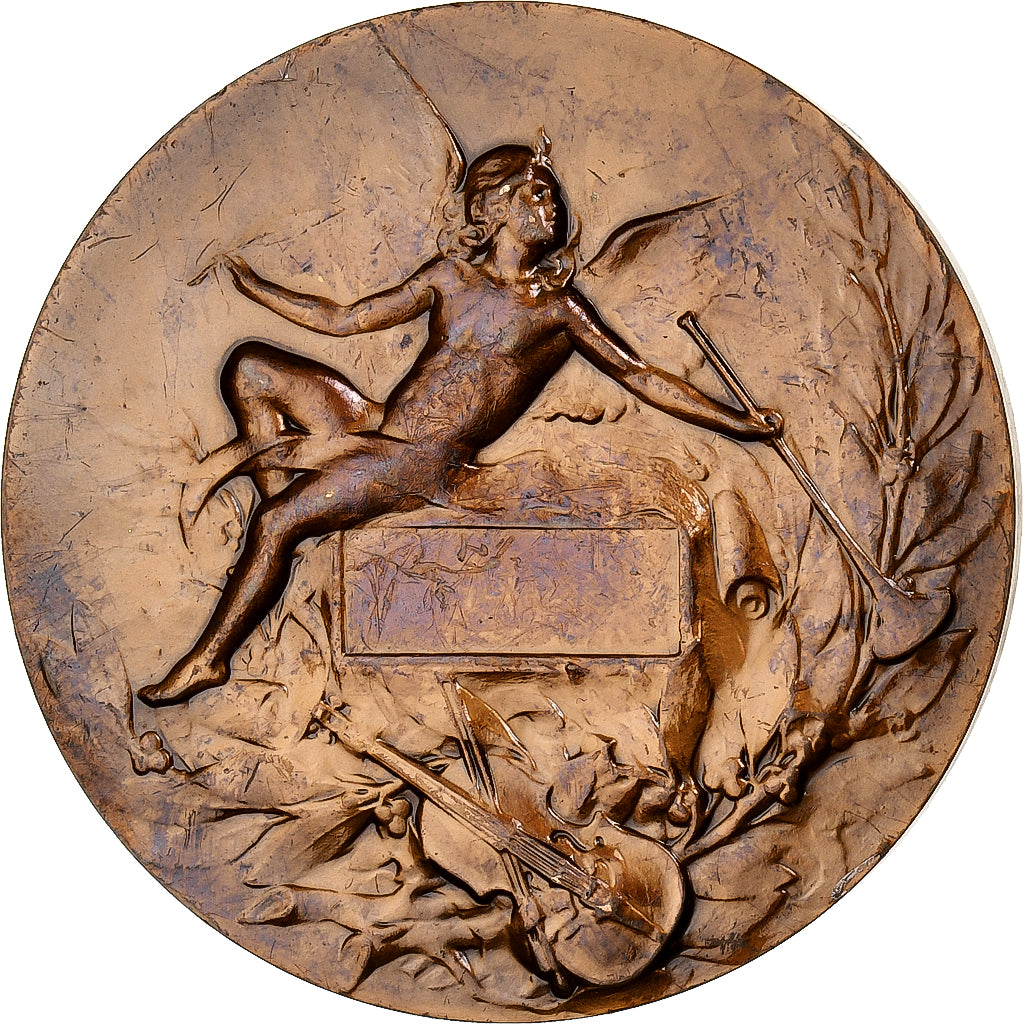 France, Medal, Musique, Orphée, Bronze, Coudray, MS(63)