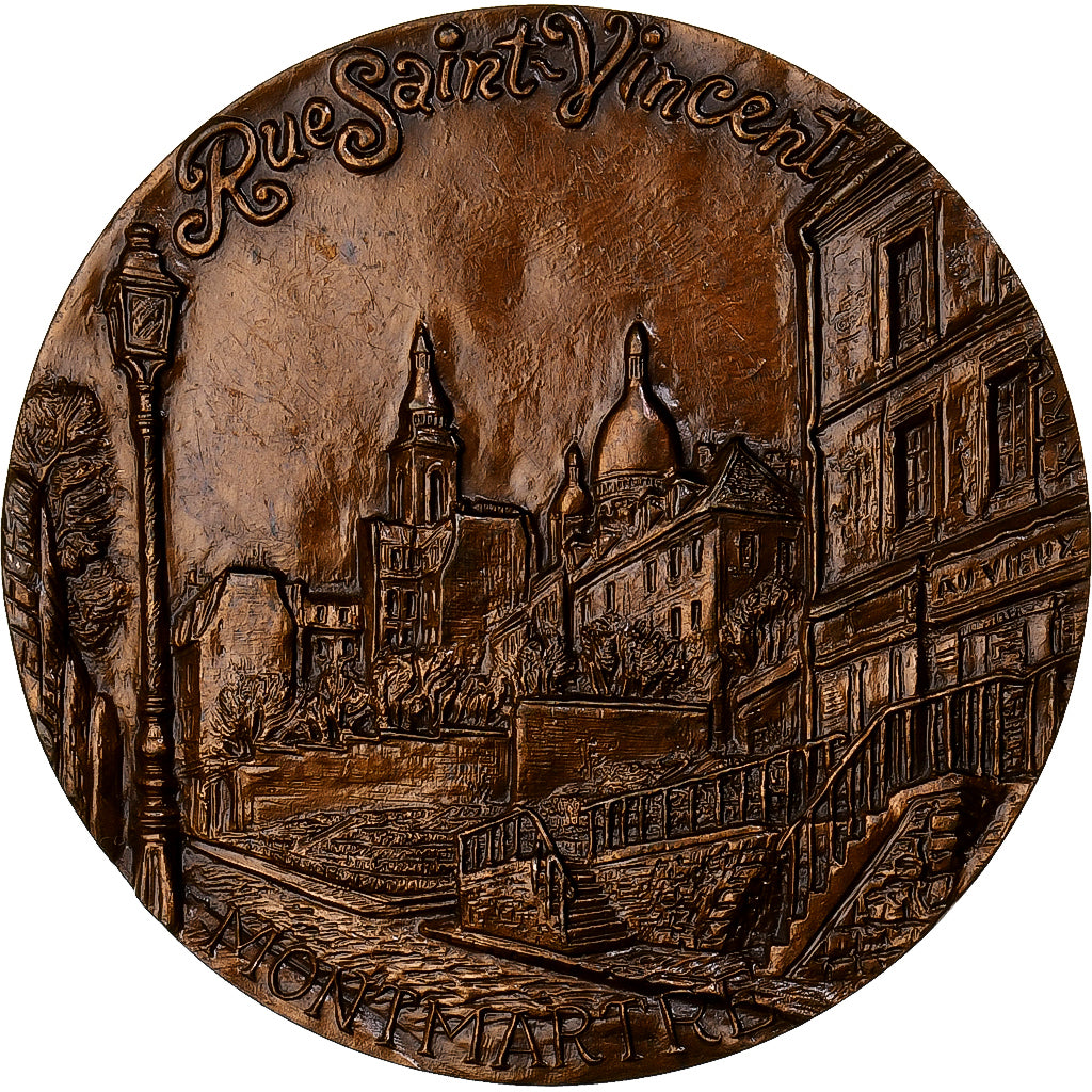 France, Médaille, Montmartre, Rue Saint-Vincent, 1985, Bronze, Irolla, SPL