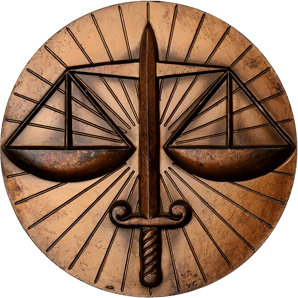 France, Medal, Droit, Justice, Bronze, AU(50-53)