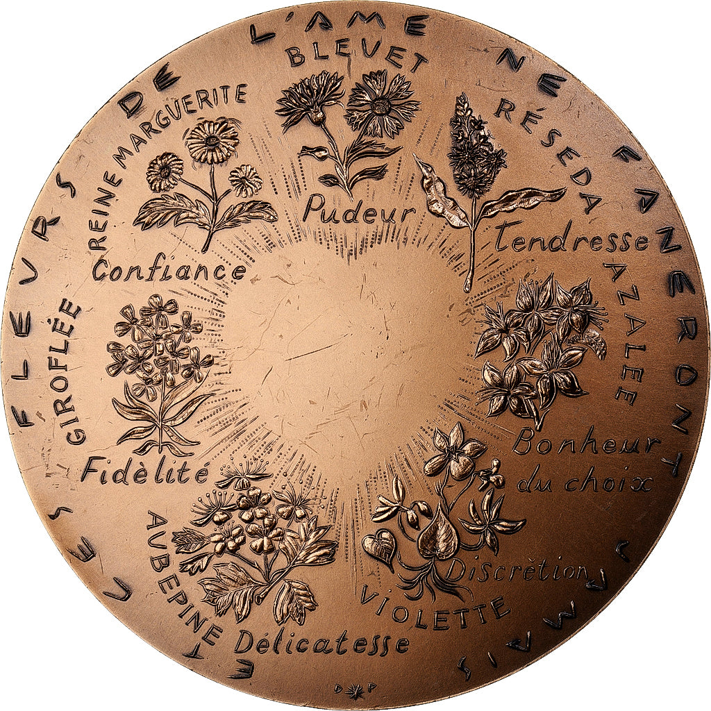 France, Medal, Fleurs d'Amour, Bronze, MDP, MS(63)