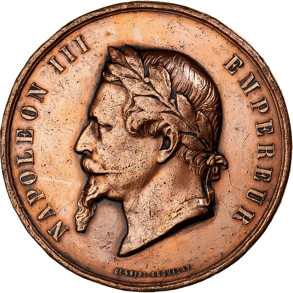 France, Medal, Napoléon III, Société d'Agriculture de Boulogne sur mer