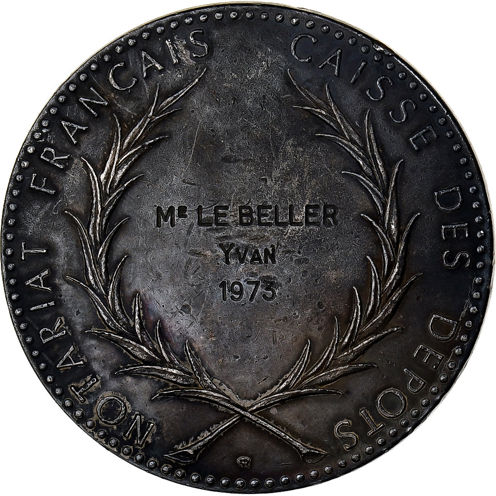France, Medal, Notariat Français, Caisse des Dépôts, Solon, 1973, Silver