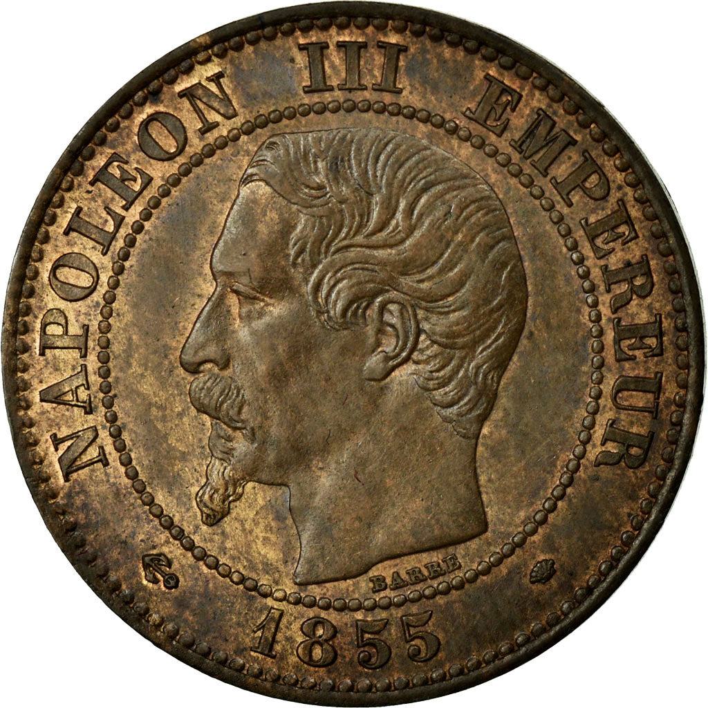 Monnaie, France, Napoleon III, Napoléon III, 2 Centimes, 1855, Marseille, SUP