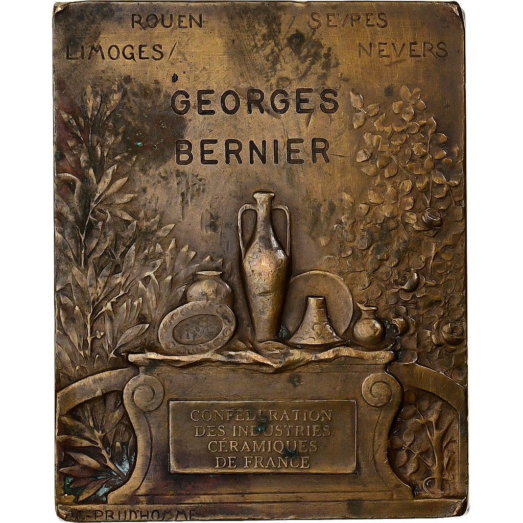 Francia, medalla, Art, Céramique, Bronce, Prud'homme.G, MBC