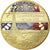 França, medalha, La Tour Eiffel, Symbole de Paris, Cobre Dourado, MS(65-70)