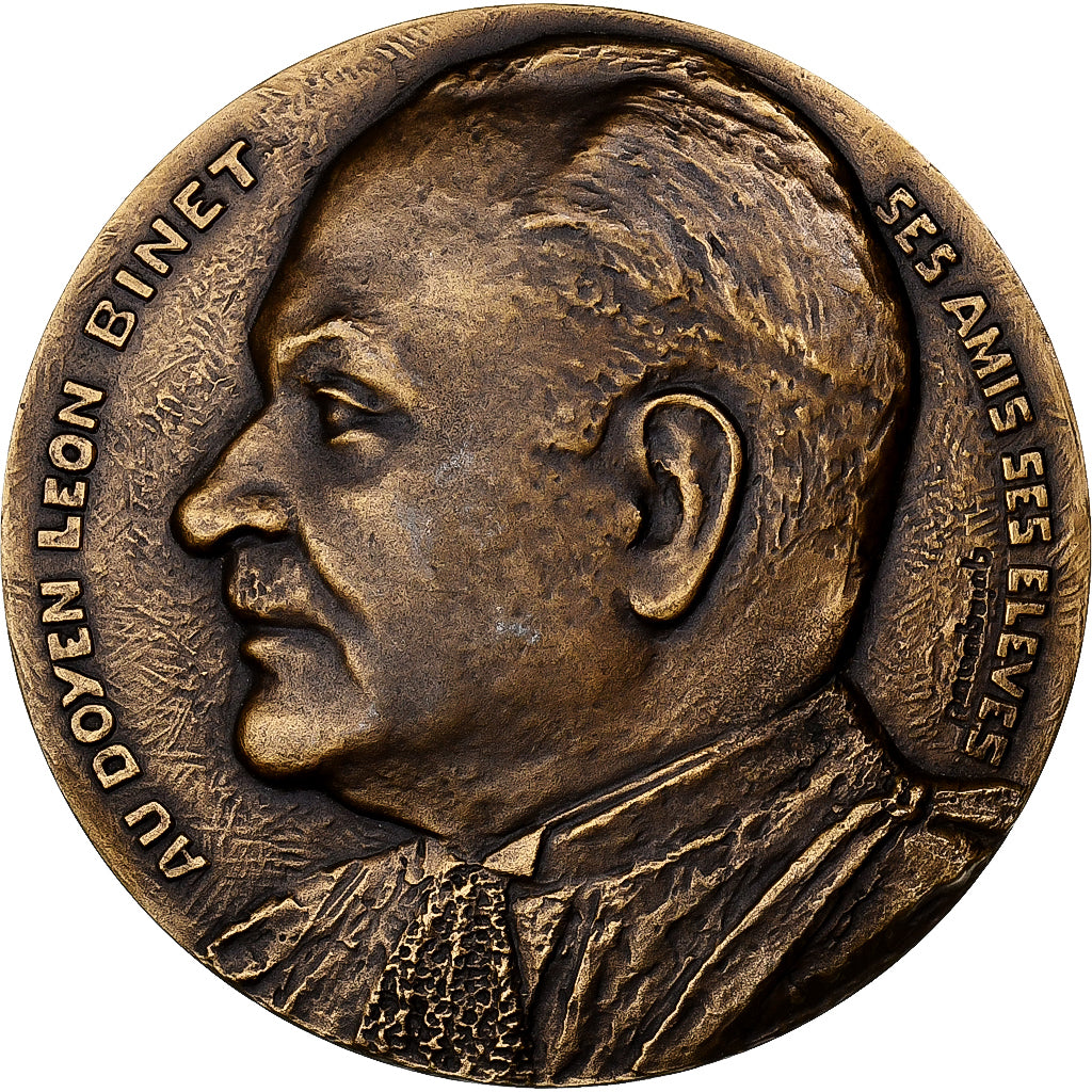 France, Médaille, Au Doyen Léon Binet, 1963, Bronze, SPL