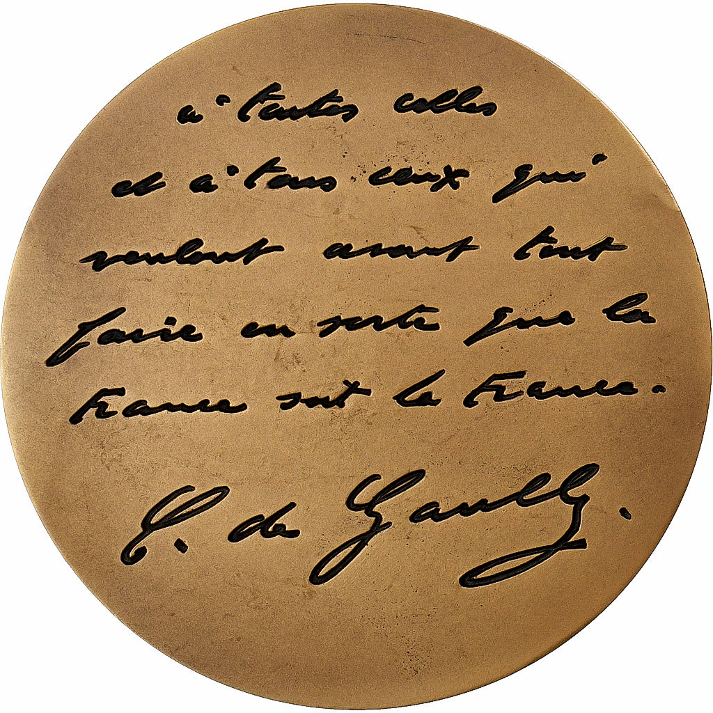 France, Médaille, Charles De Gaulle, Bronze, J. Balme, SPL