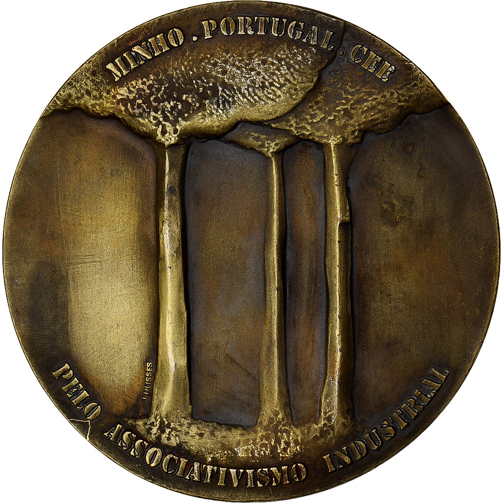 Portugal, Medal, Associaçao Industrial do Minho, 1986, Bronze, Ulisses, Braga