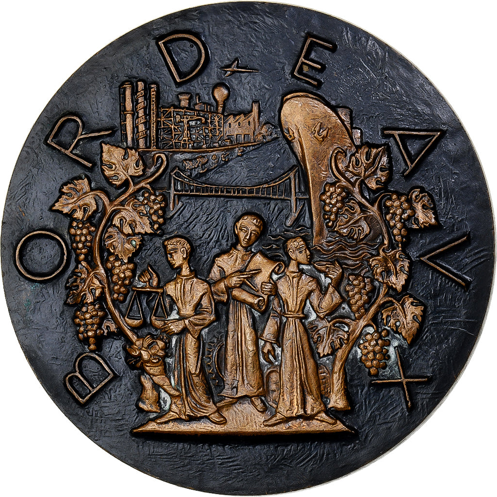 Francia, medaglia, Bordeaux, Ville d'Arts, 1984, Bronzo, Tschudin, SPL