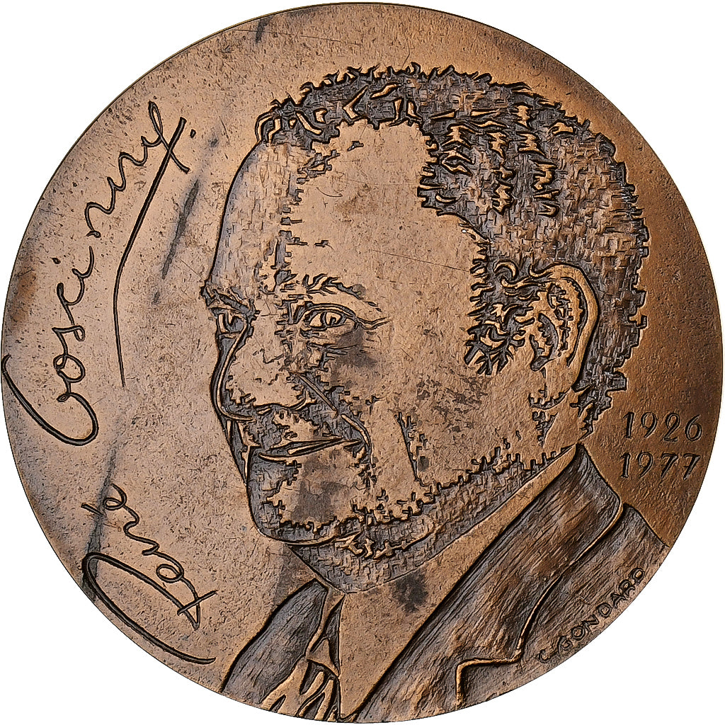 Frankreich, Medaille, Astérix le Gaulois , René Goscinny, 1980, Bronze, C.