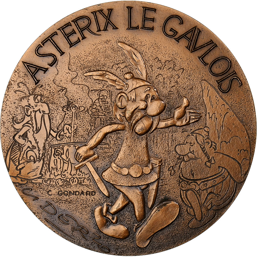 Frankreich, Medaille, Astérix le Gaulois , René Goscinny, 1980, Bronze, C.