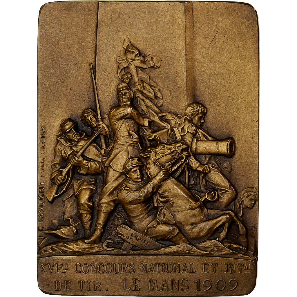 França, medalha, XVIème Concours International de Tir, Le Mans, 1909, Bronze