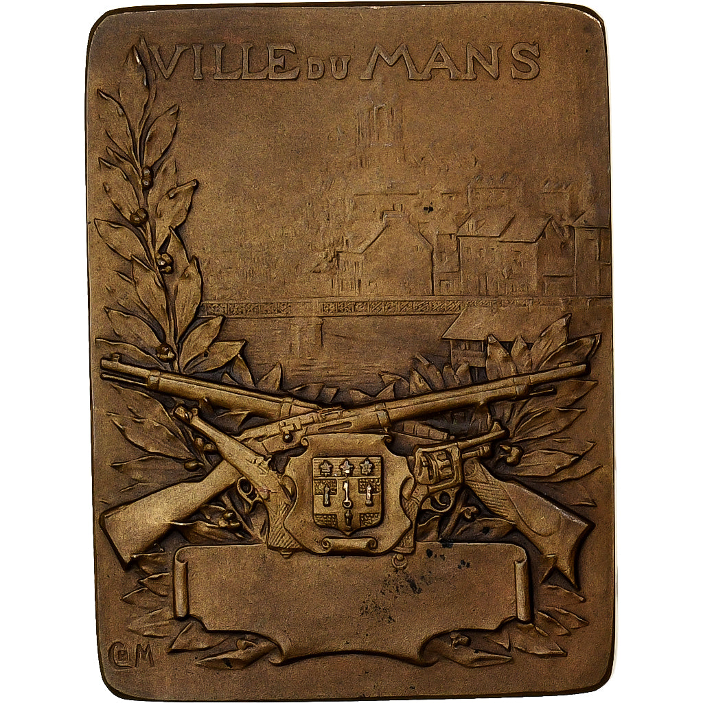 França, medalha, XVIème Concours International de Tir, Le Mans, 1909, Bronze