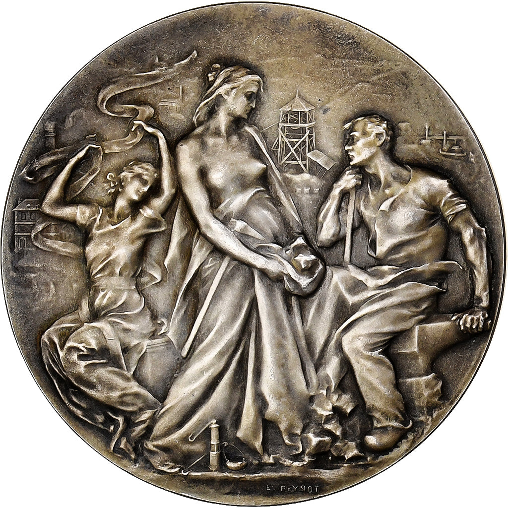France, Médaille, Chambre de Commerce de Saint-Etienne, Argent, Peynot., SPL