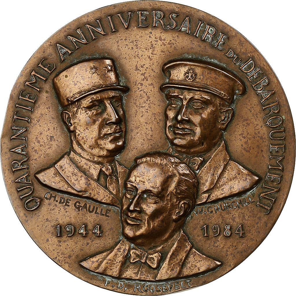 Frankreich, Medaille, 40ème Anniversaire du Débarquement, 1984, Bronze
