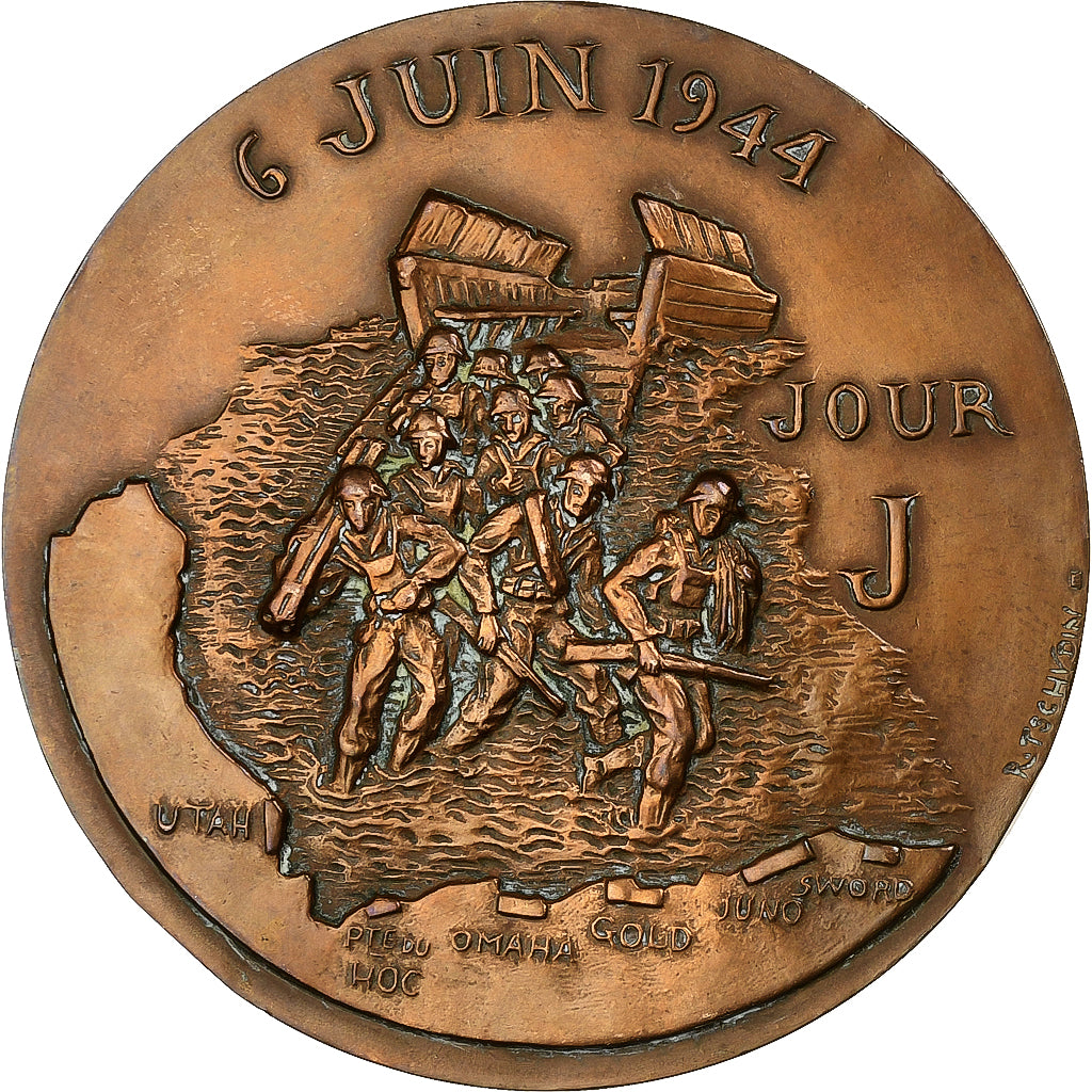 Frankreich, Medaille, 40ème Anniversaire du Débarquement, 1984, Bronze