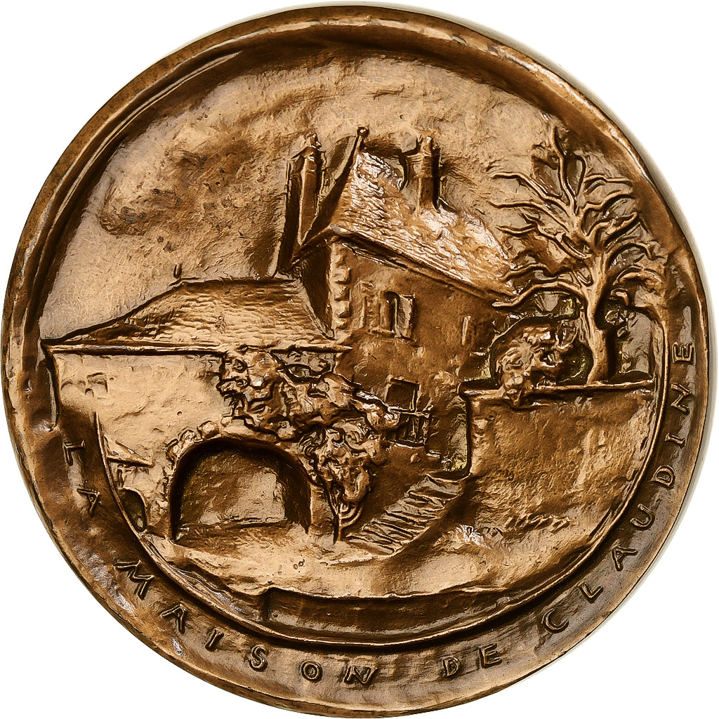 France, Medal, Colette, Maison de Claudine, 1967, Bronze, Corbin, AU(55-58)