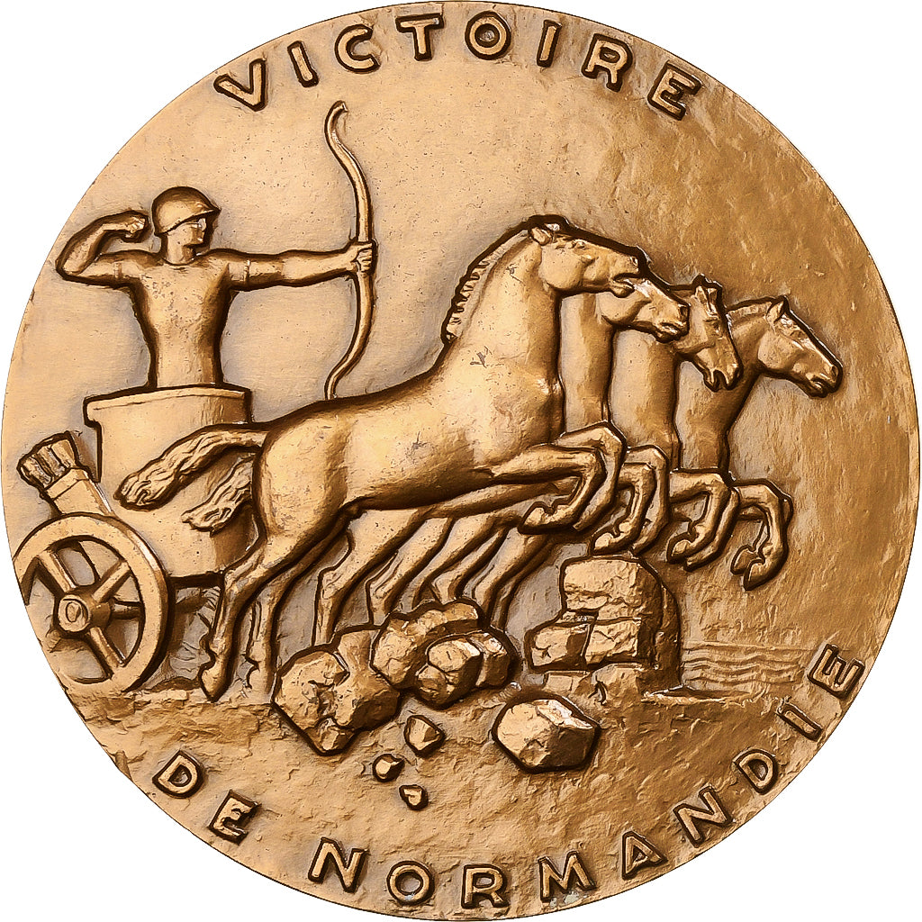 Francia, medaglia, Seconde Guerre Mondiale, Victoire de Normandie, 1984, Bronzo