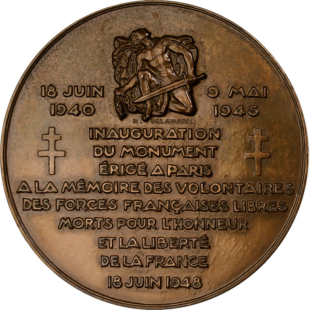 Francia, medaglia, Inauguration du Monument Érigé à la Mémoire des