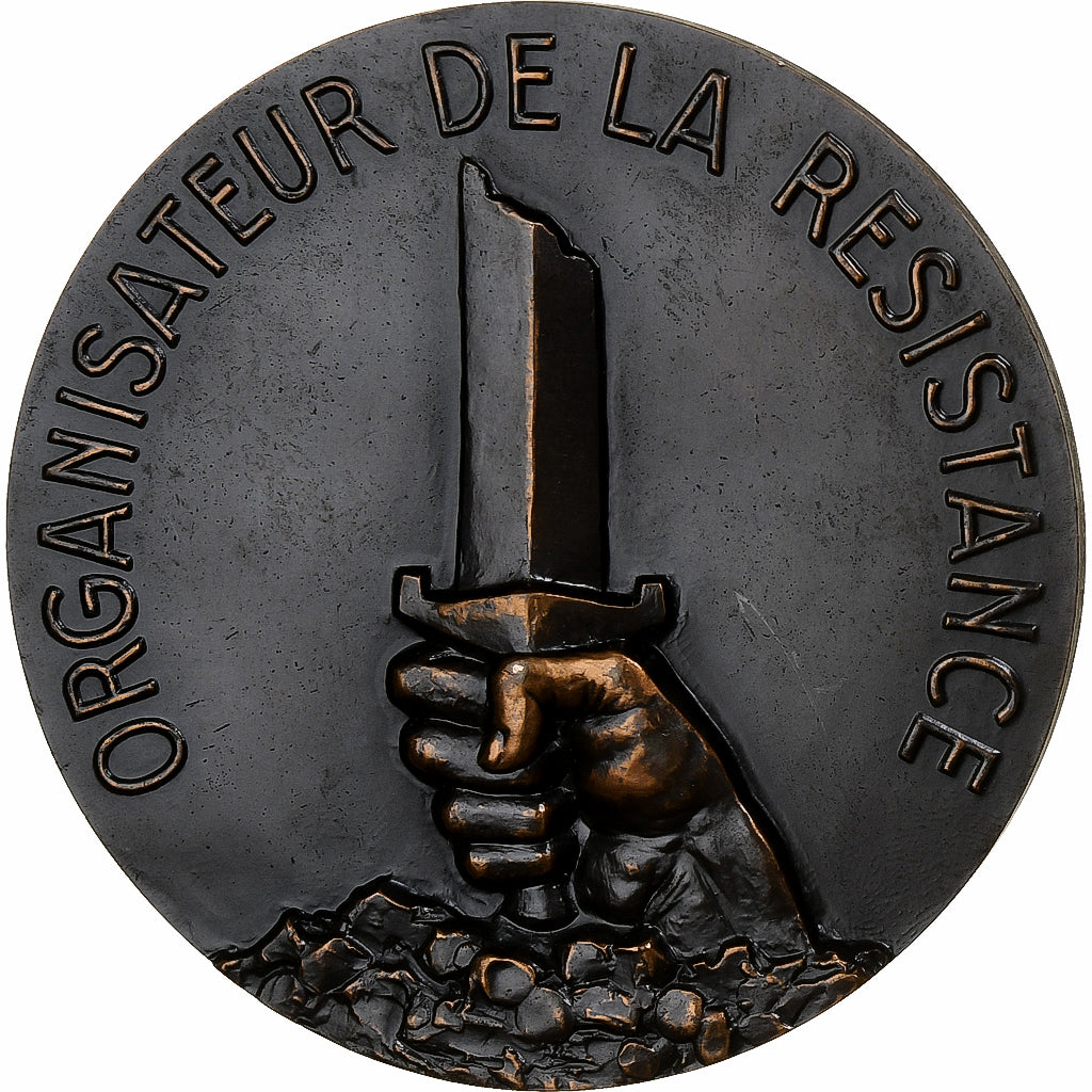Francja, medal, Jean Moulin, Organisateur de la Résistance, Brązowy, Courbier