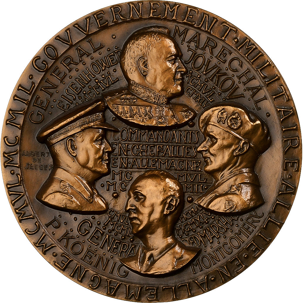 Francia, medaglia, Gouvernement militaire allié en Allemagne, 1989, Bronzo, De