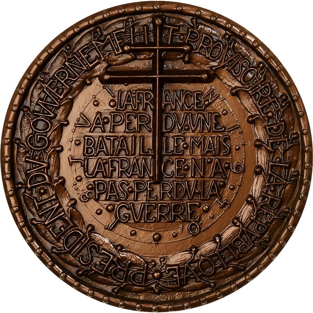 Francia, medaglia, De Gaulle, Président du Gouvernement Provisoire, 1970