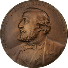 France, Médaille, Décès de Léon Gambetta, 1882, Bronze, O.Roty, SPL+