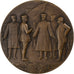 France, Medal, Hommage au Général Pershing, 1918, Bronze, Pillet, MS(63)