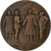 France, Medal, Hommage au Général Pershing, 1918, Bronze, Pillet, MS(63)