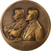 France, Médaille, Raymond Poincaré, Georges Clémenceau, 1918, Bronze, Henry