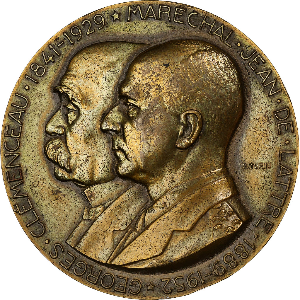 Frankreich, Medaille, Georges Clémenceau-Maréchal Jean De Lattre, 1973