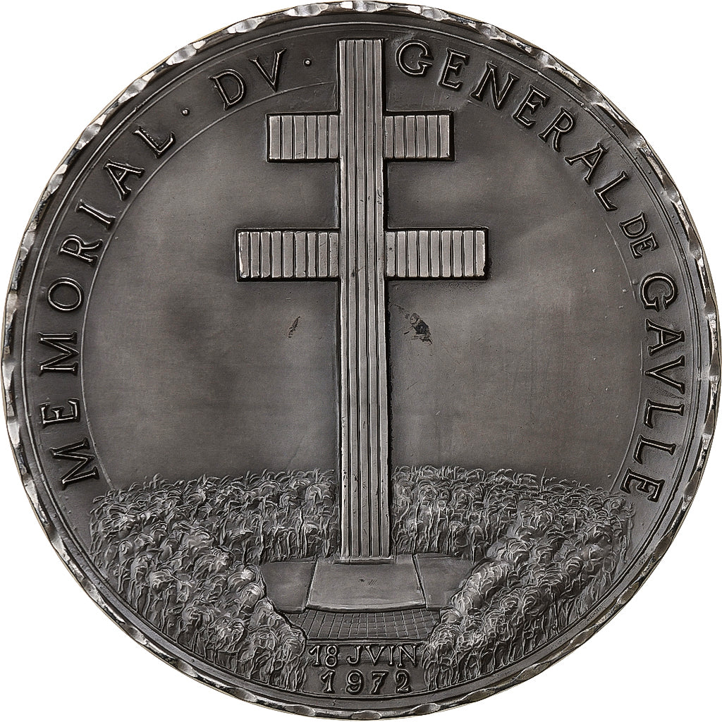 France, Medal, Mémorial du Général de Gaulle, 1972, Silver, De Jaeger, MS(64)