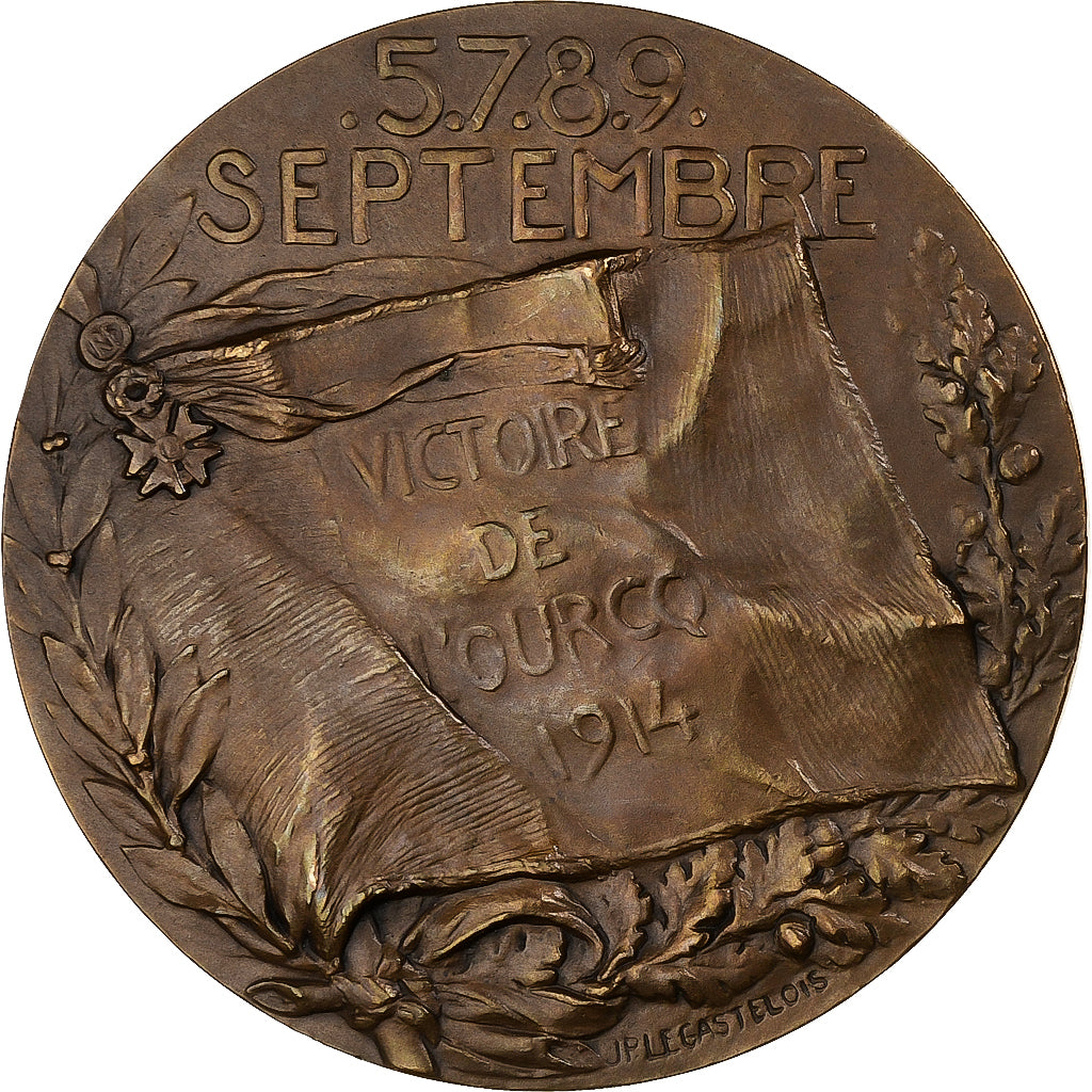 France, Médaille, Général Maunoury, Victoire de l'Ourcq, 1914, Bronze