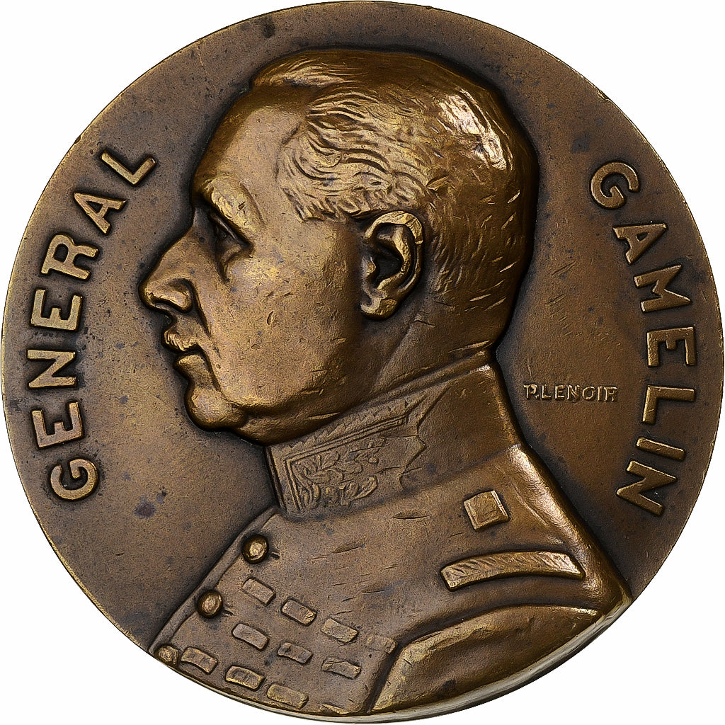 Frankreich, Medaille, Guerre, Général Gamelin, Bronze, Lenoir, VZ