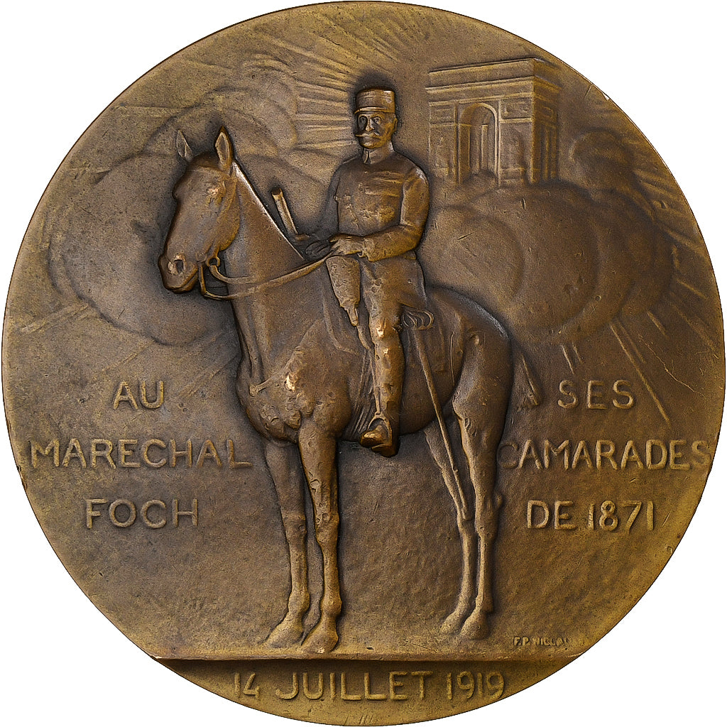 France, Médaille, Ferdinand Foch, Maréchal de France, 1919, Bronze, Niclausse