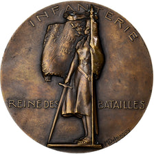 Francia, medaglia, Infanterie, Reine des Batailles, Bronzo, Delannoy, SPL