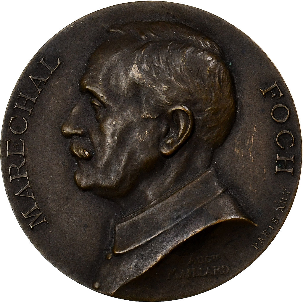 France, Medal, Maréchal Foch, Commandant des Armées, 1918, Bronze