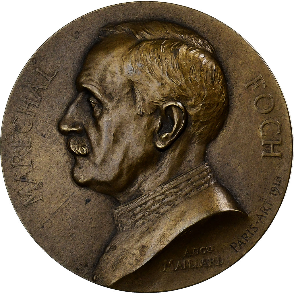 Frankreich, Medaille, F. Foch, Maréchal de France, 1918, Bronze, Aug.Maillard